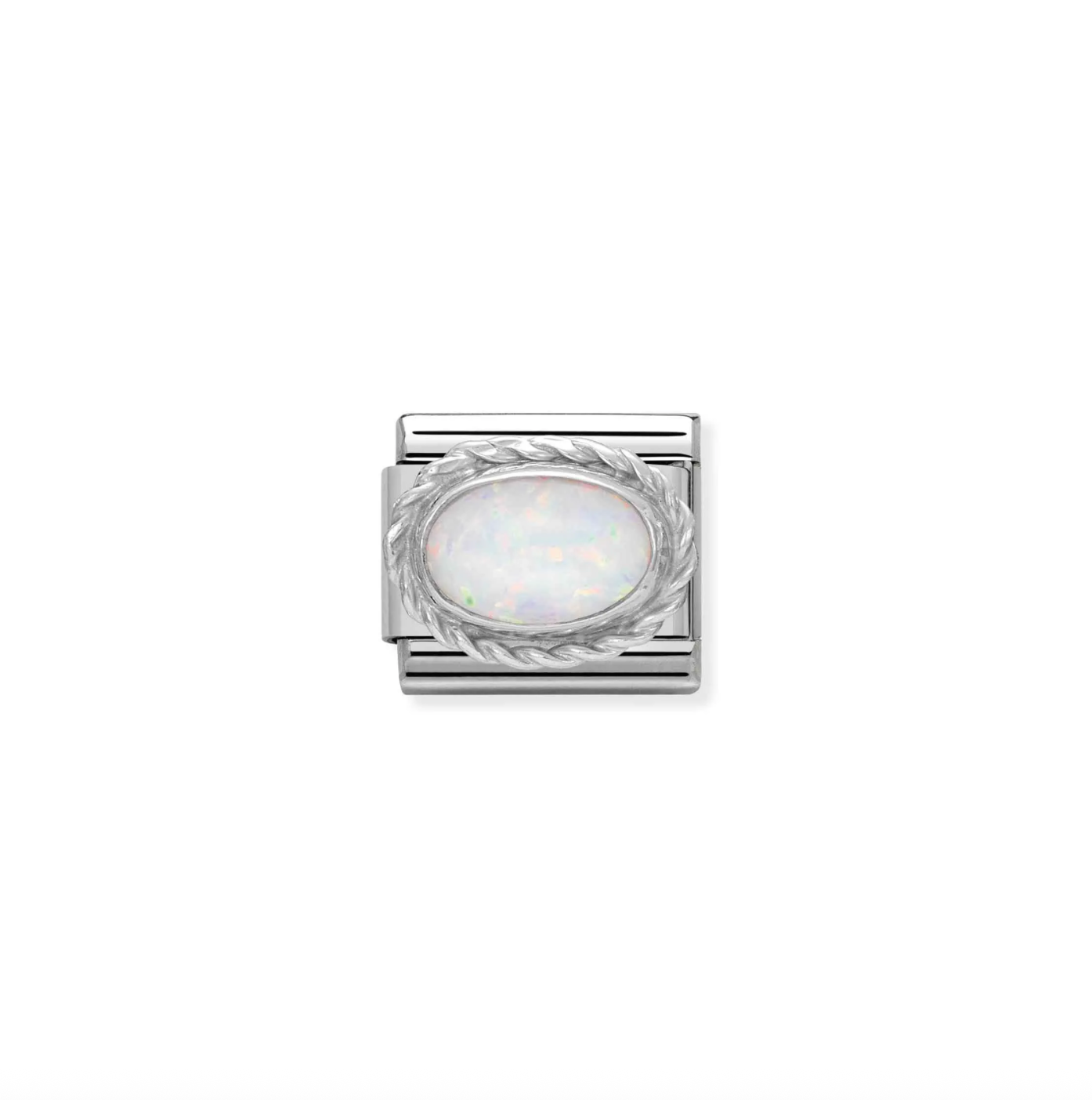 Nomination Classic HARD STONES steel and 925 sterling silver White Opal