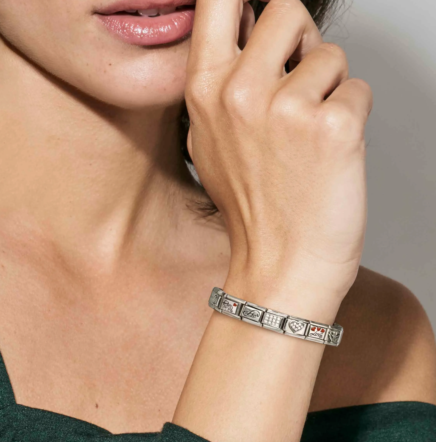 Nomination Classic HARD STONES steel and 925 sterling silver White Opal