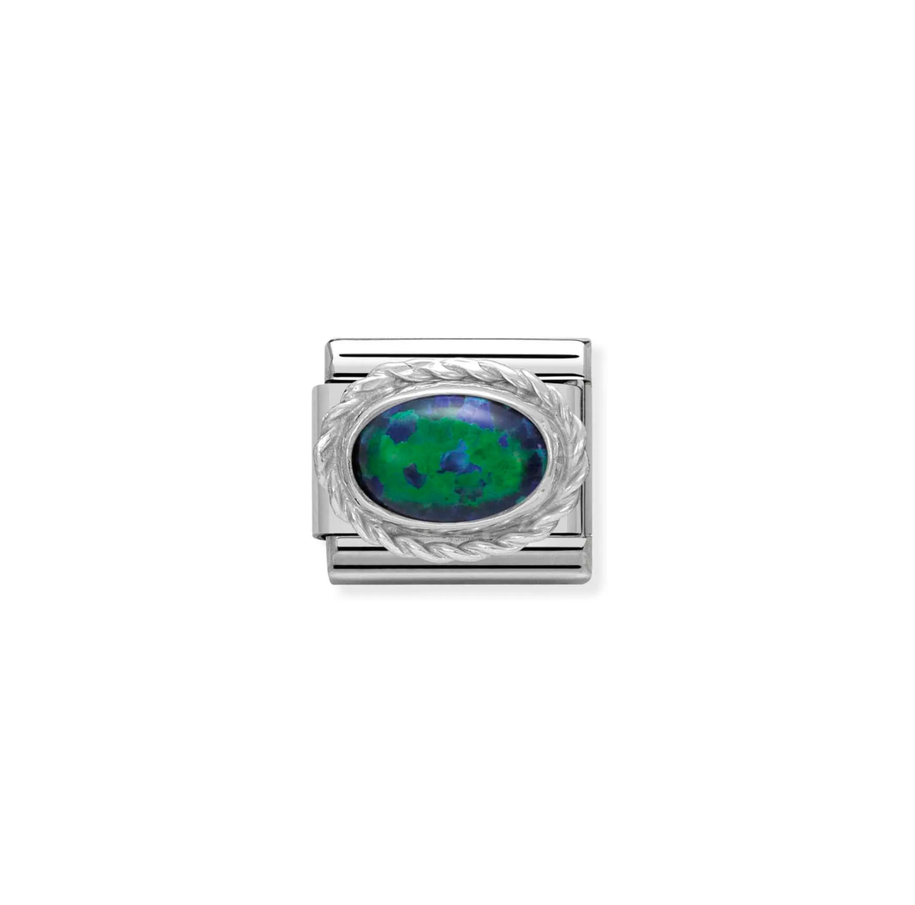 Nomination Classic HARD STONES steel and 925 sterling silver Green Opal