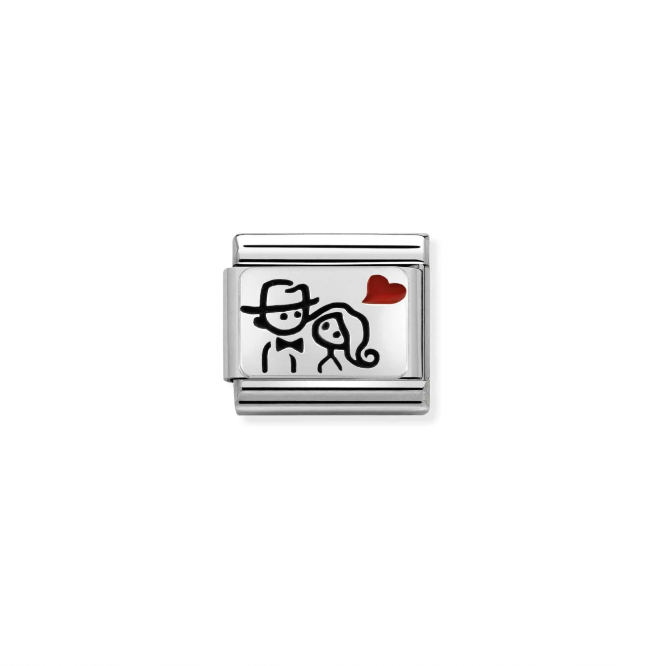 Nomination Silver Couple with Heart Charm