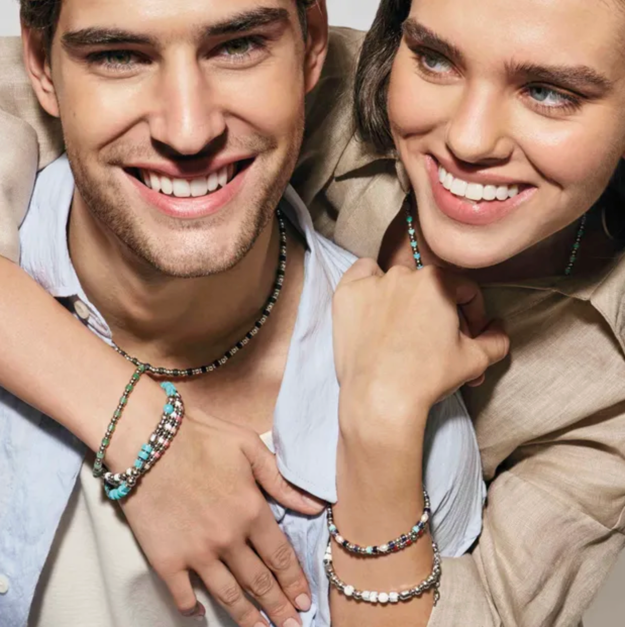 INSTINCTSTYLE Sea Edition necklaces in steel and natural stones TIGER EYE AND LAVA STONE