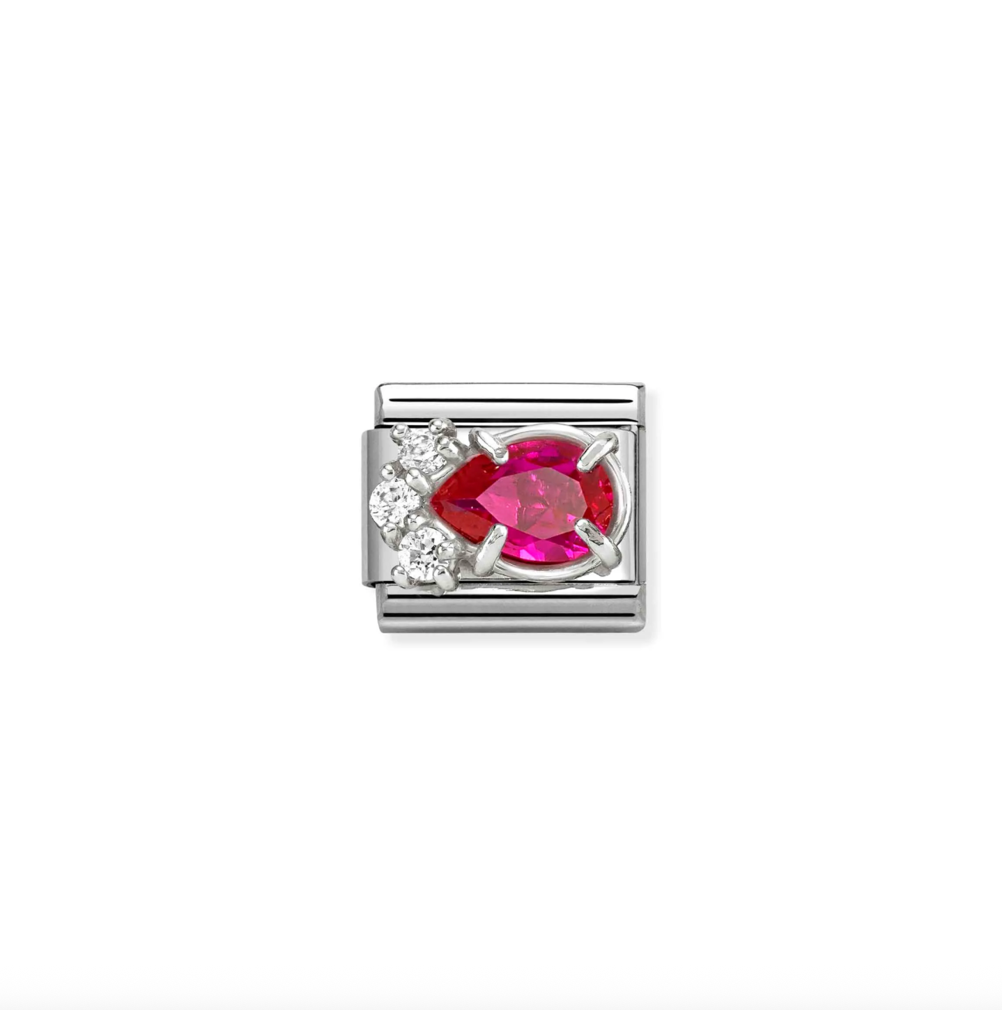 Nomination Silver CZ Red drop