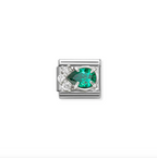 Nomination Silver CZ Green drop
