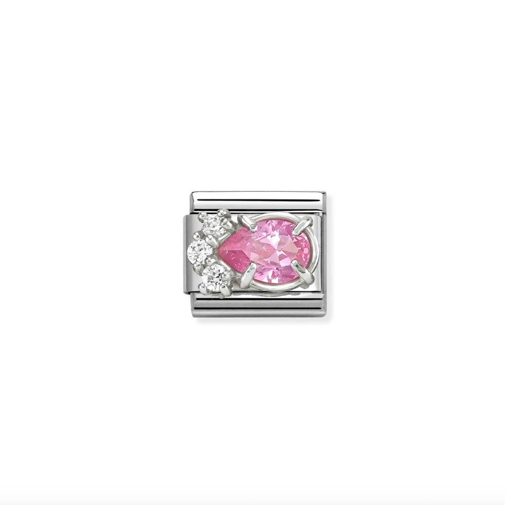 Nomination Silver CZ Pink drop