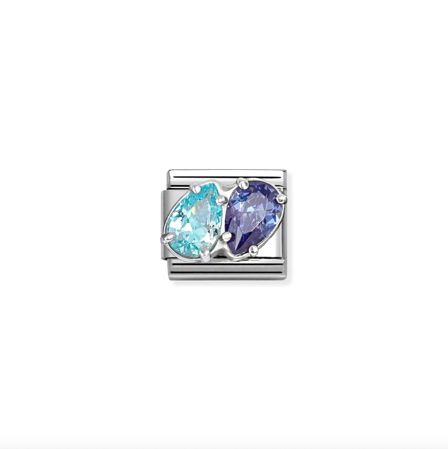 Nomination Silver CZ Blue double drops