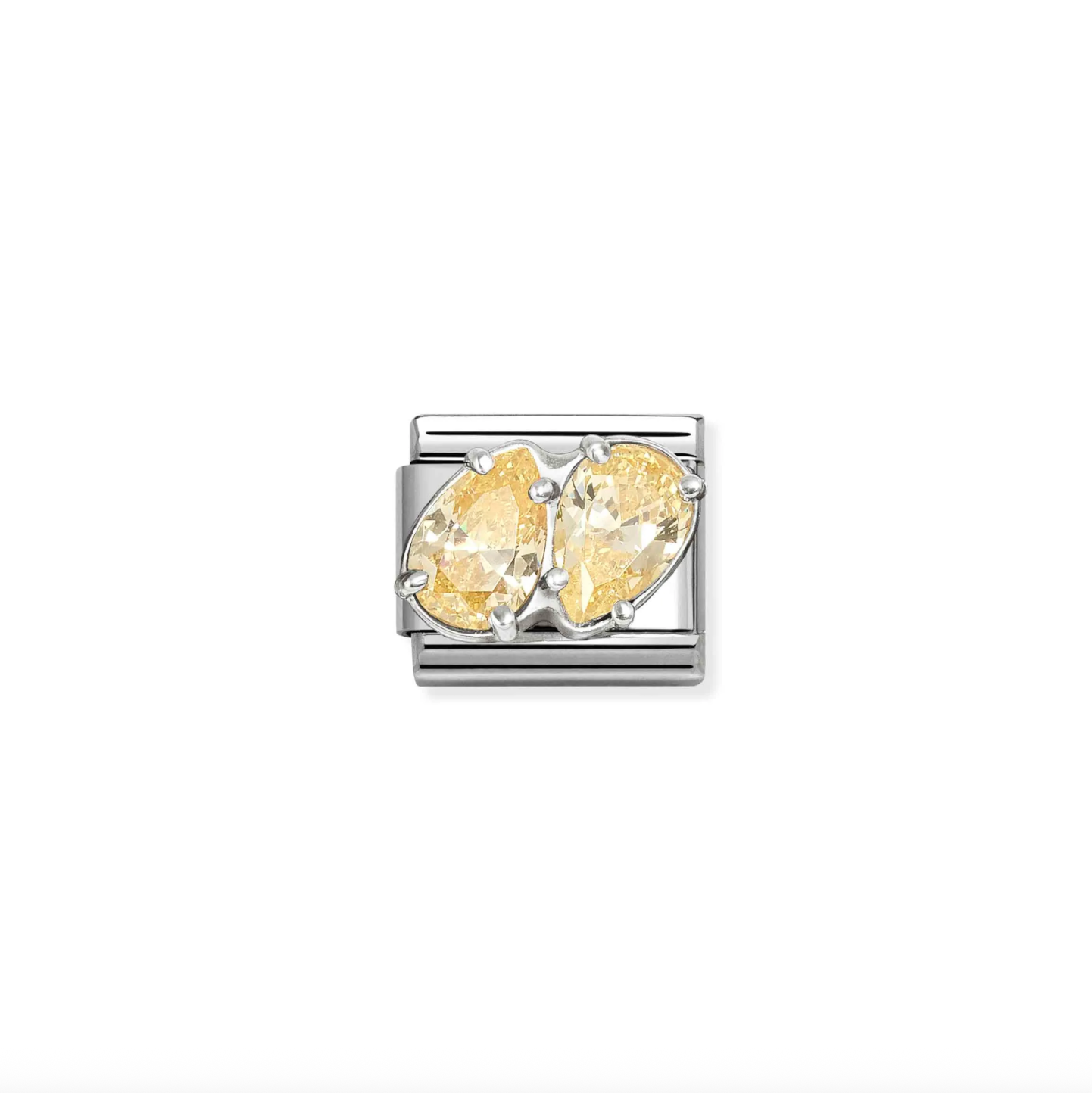 Nomination Silver CZ Yellow double drops