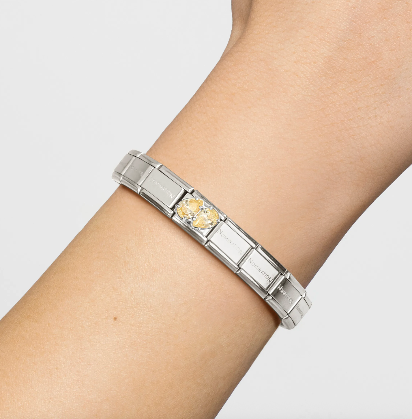 Nomination Silver CZ Yellow double drops