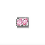 Nomination Silver CZ Pink double drops
