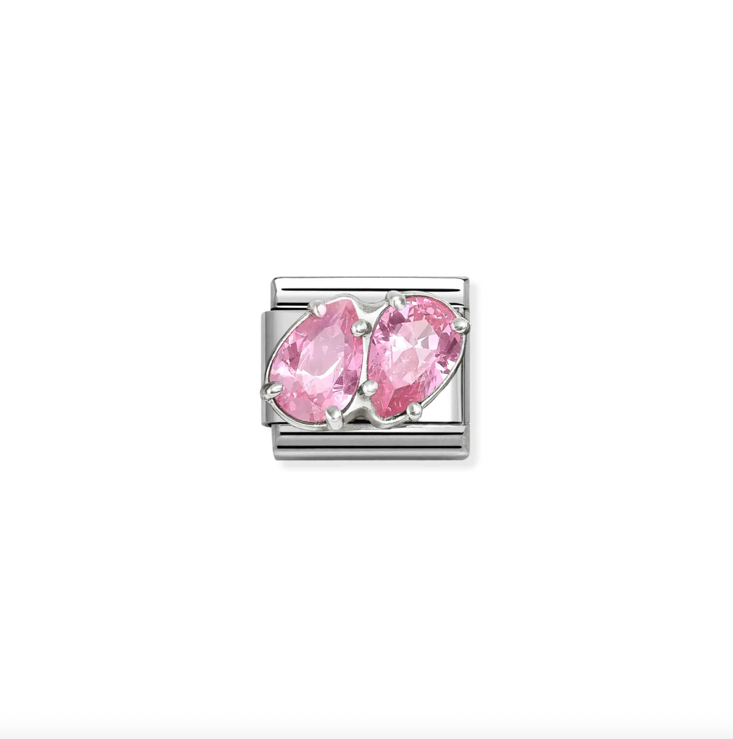 Nomination Silver CZ Pink double drops