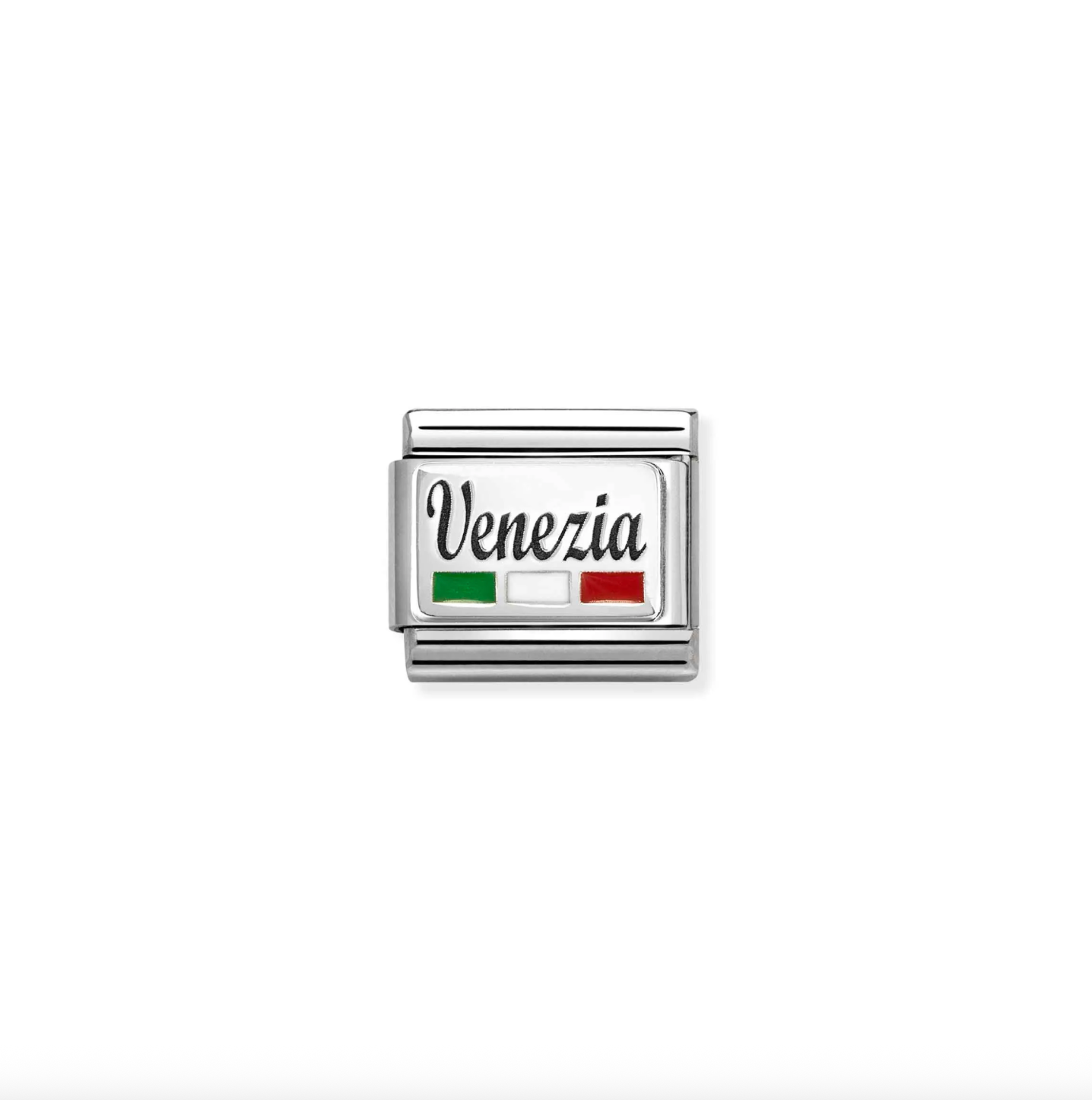 Nomination Classic Silver Venice with Italian Flag Charm
