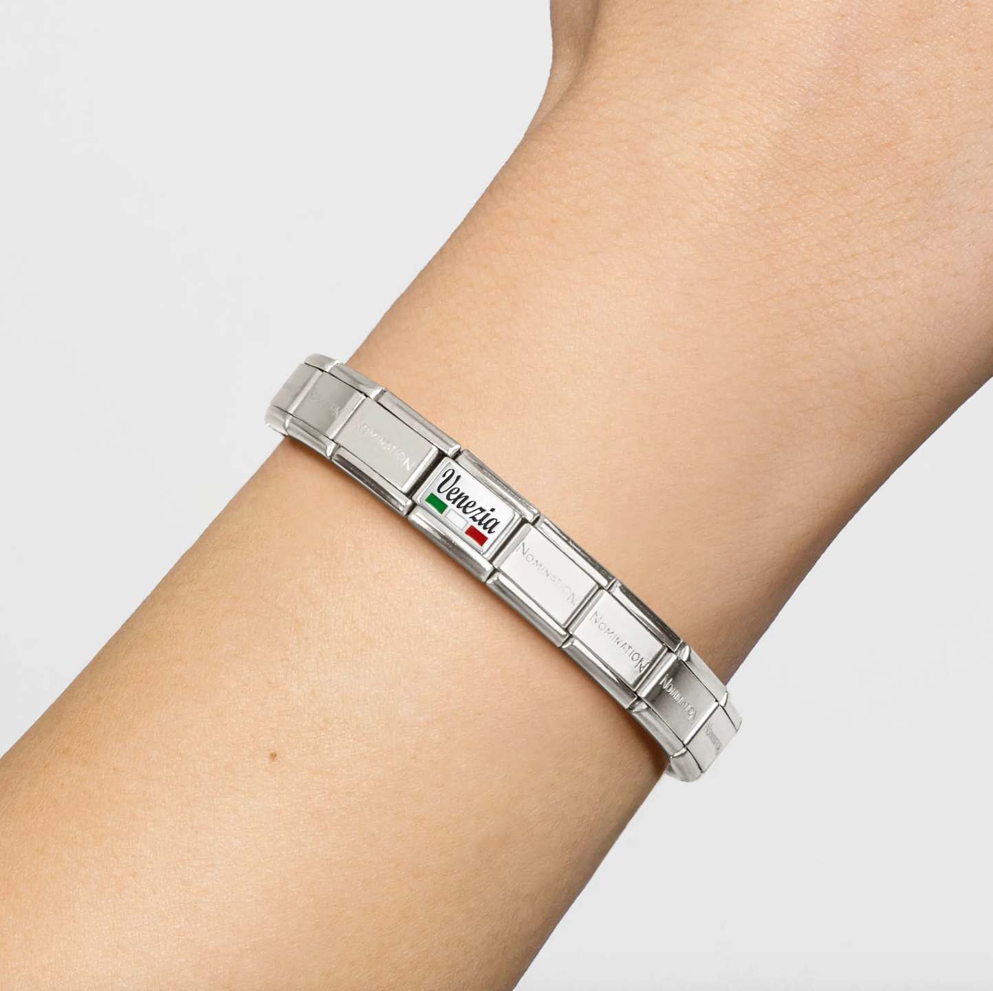 Nomination Classic Silver Venice with Italian Flag Charm