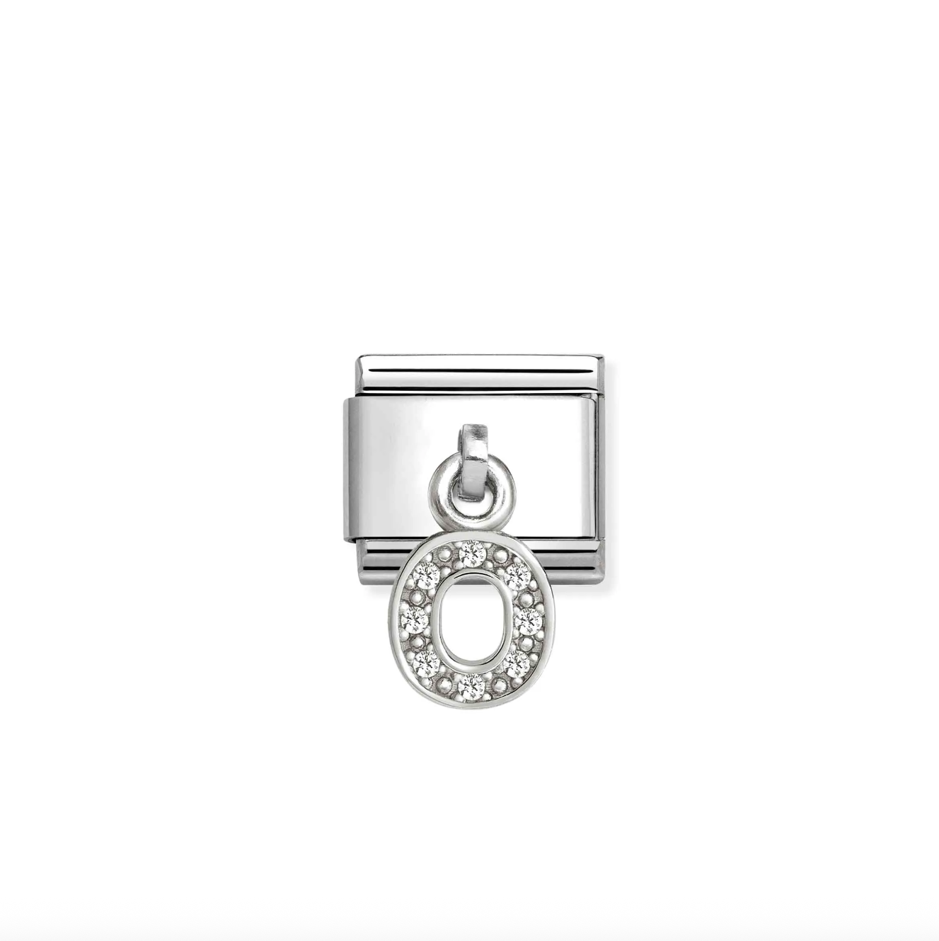 Nomination Silver CZ Hanging Letter O