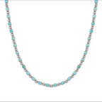 INSTINCTSTYLE Sea Edition necklaces in steel and natural stones Turquoise