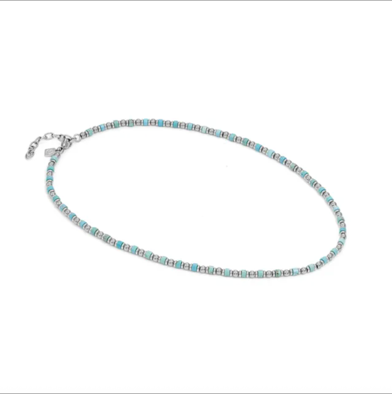 INSTINCTSTYLE Sea Edition necklaces in steel and natural stones Turquoise