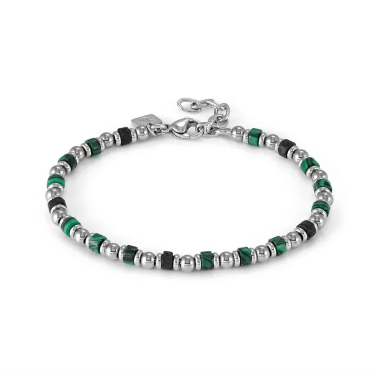 INSTINCTSTYLE Sea Edition bracelet in steel and natural stones Green Aventurine