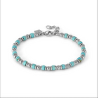 INSTINCTSTYLE Sea Edition bracelet in steel and natural stones Turquoise