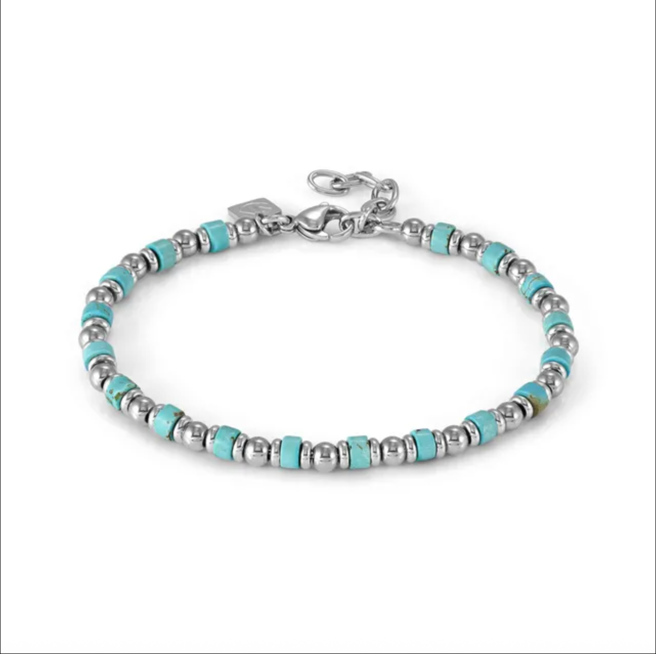 INSTINCTSTYLE Sea Edition bracelet in steel and natural stones Turquoise
