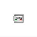 Nomination Classic Silver Venice with Italian Flag Charm