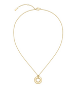 Ladies BOSS Gold-Tone Necklace With Logo Hoop