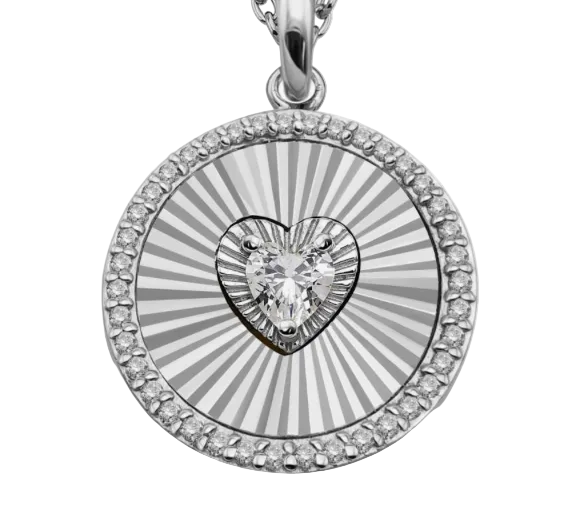 Silver Pendant with CZ MK-1044