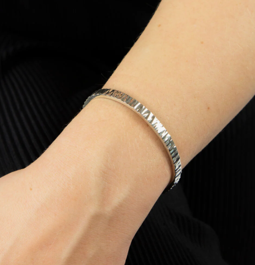 Ripple Texture Cuff Bangle