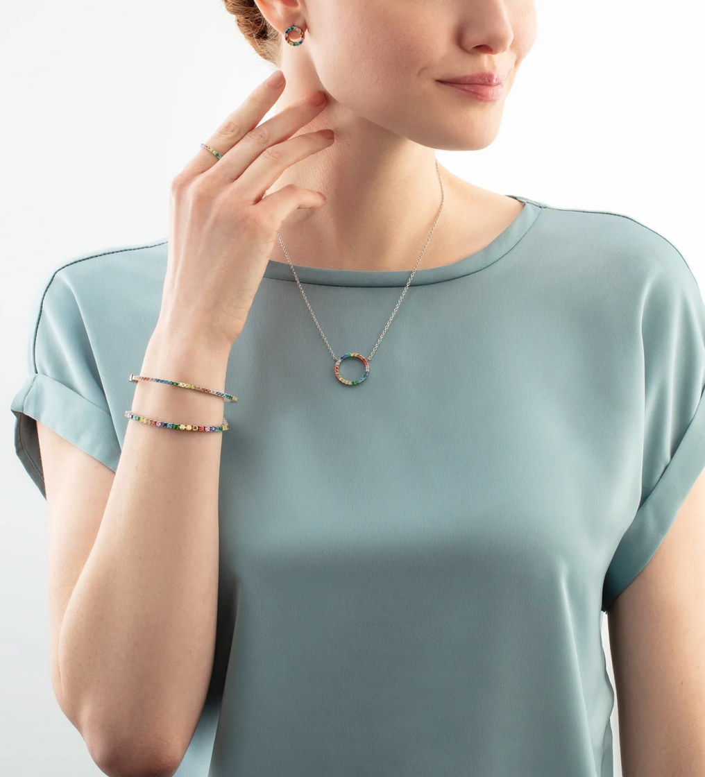 Tennis Bracelet Multi-Colour / Silver