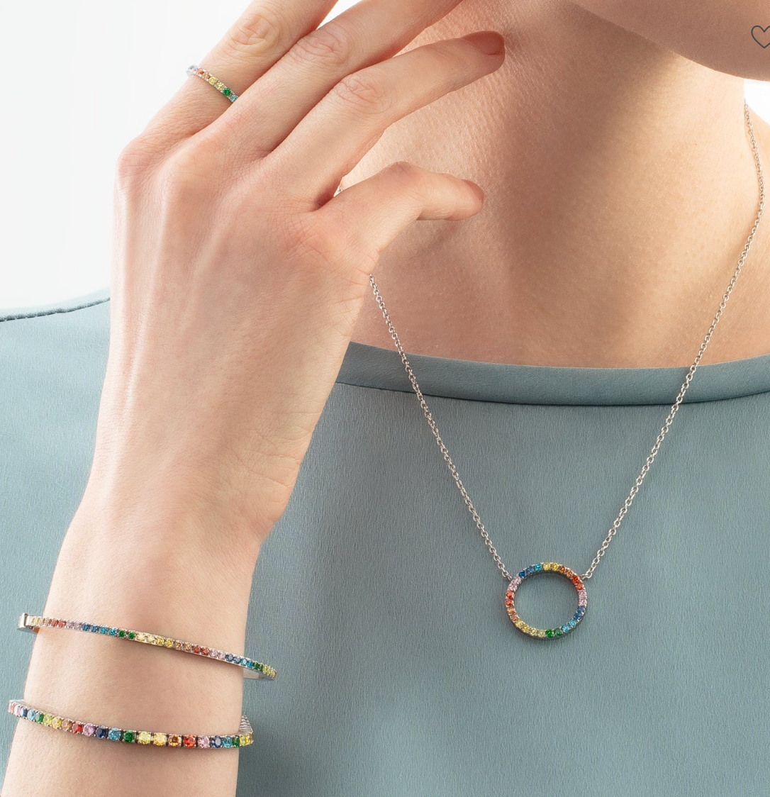 Eternal Love Bangle Silver / Multi-Colour