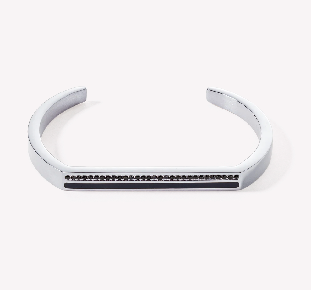 Bangle stainless steel & Black & Silver