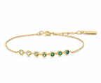 Gold Green Station Bracelet
