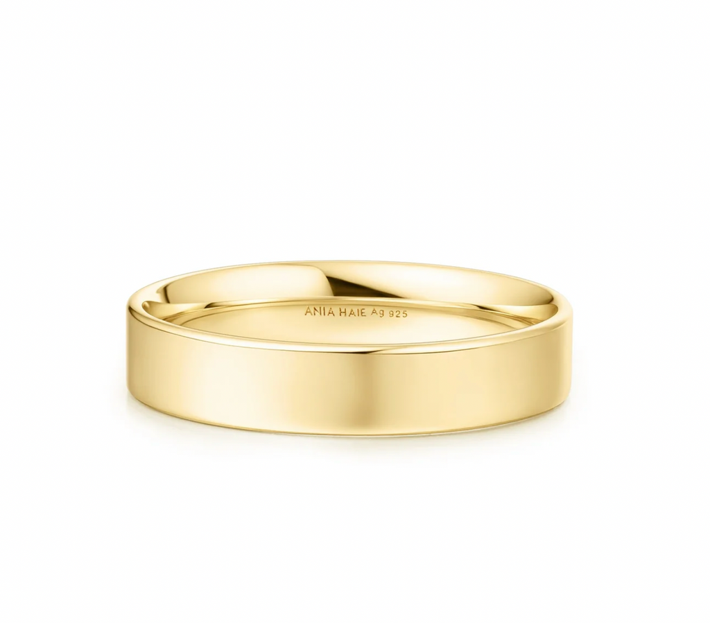 Gold 4mm Smooth Band