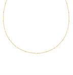 Gold Disc Station Necklace