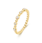 Gold Bezel Kyoto Opal Beaded Ring