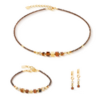 Hoop Wave Cube Flow Gold Brown