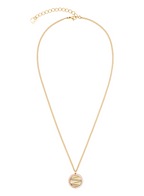 Necklace Amulet Mini Waves Gold Beige