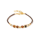 Bracelet Wave Cube Flow Gold Brown