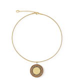 Necklace Amulet Glam Waves Gold Beige