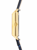 Iconic Spikes Bracelet Leather Midnight Blue Gold Watch