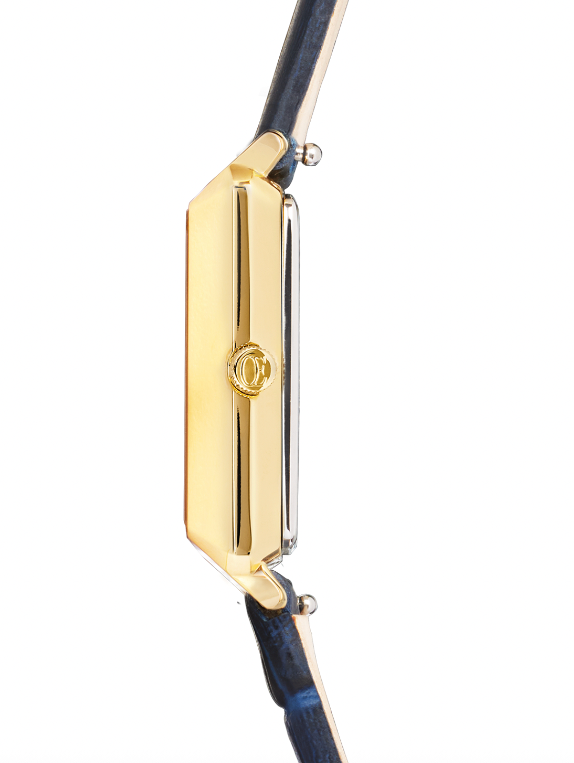 Iconic Spikes Bracelet Leather Midnight Blue Gold Watch