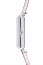 Iconic Spikes Bracelet Leather Rose Silver Watch