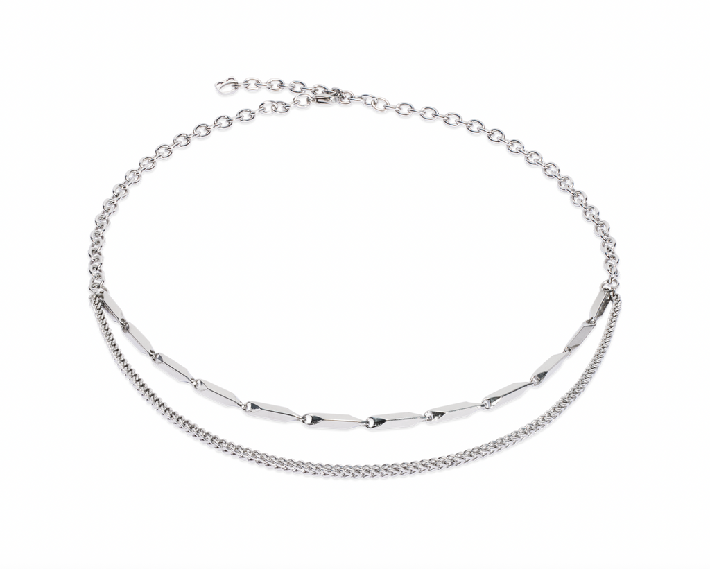 Necklace Twisted Layers silver