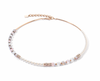 Precious Fusion Offset necklace rose gold-ice pink