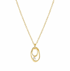 Nomination Rebel Art Necklace Small Oval White Stone Necklace (Gold)