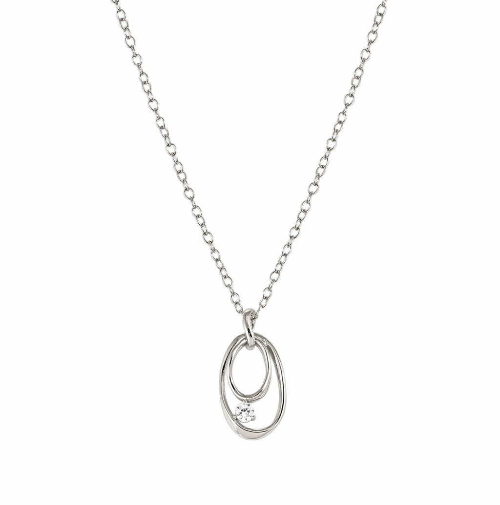 Nomination Rebel Art Necklace Small Oval White Stone Necklace