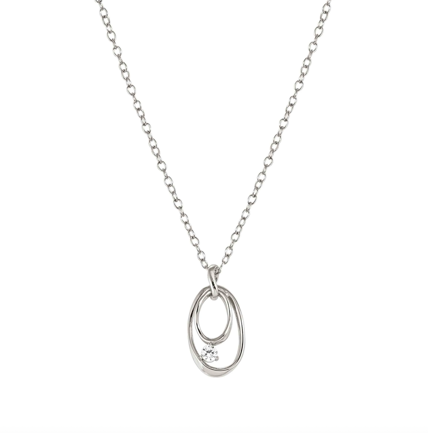 Nomination Rebel Art Necklace Small Oval White Stone Necklace
