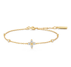 Gold Sparkling Lucky Clover Bracelet