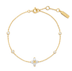 Gold Sparkling Lucky Clover Bracelet