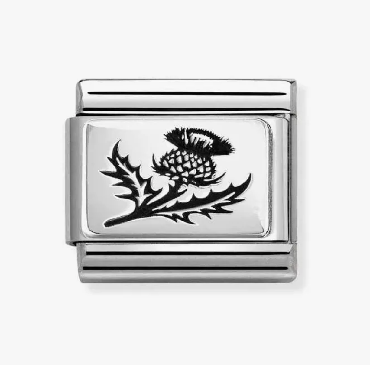 Nomination Classic PLATES Silver Thistle Charm