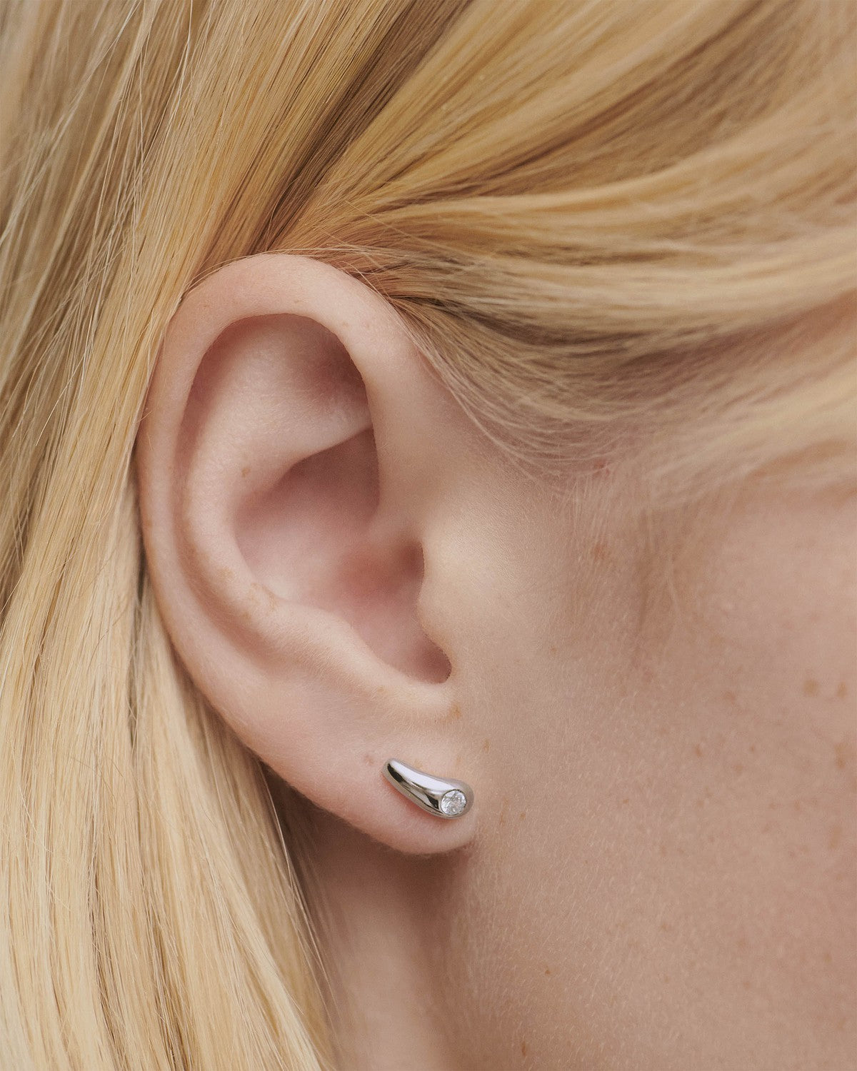 Serena Stud Silver Earrings