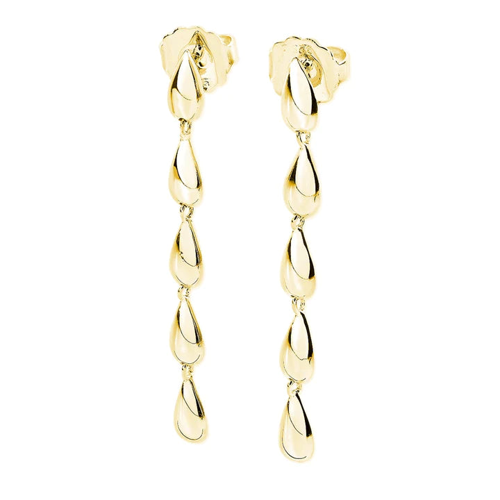 Gold Tear Drop Earrings TDER1G