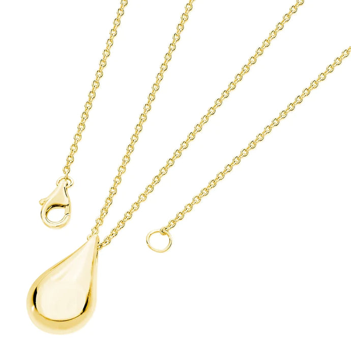 Gold Large Tear Drop Pendant TDP1G